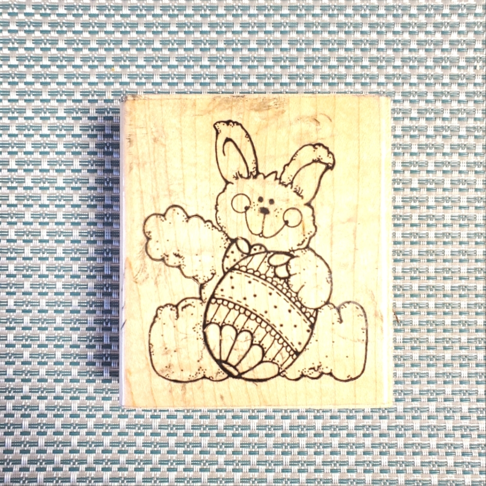 VTG Easter Bunny Rubber Stamp